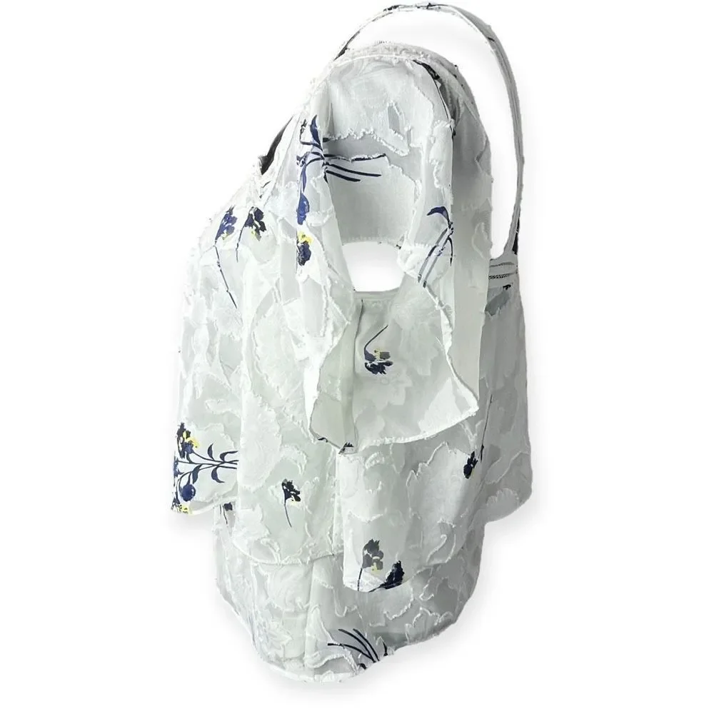 Lucky Brand Coral Cold Shoulder Polyester Top - Picture 3 of 8